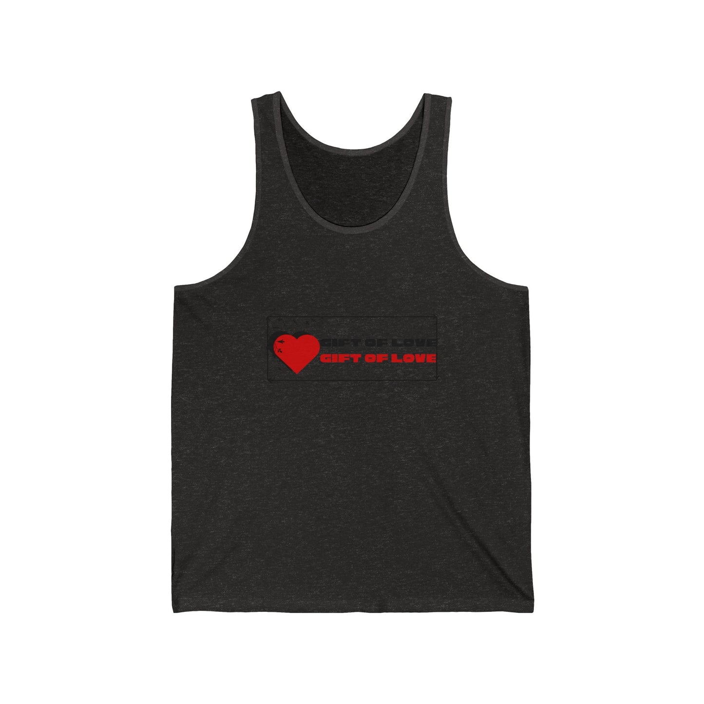 Heartfelt Gift of Love Unisex Jersey Tank - Perfect for Valentine's Day, Summer Vibes, Casual Wear, Gifts for Him/Her, Love Merchandise