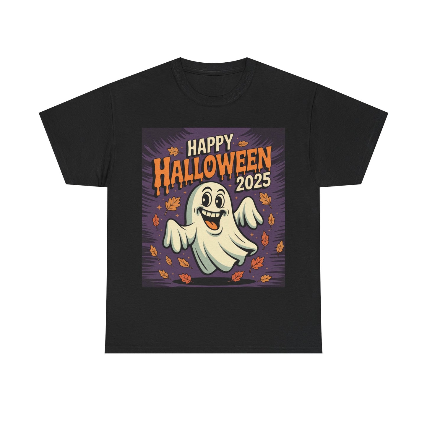 Halloween Ghost Unisex Cotton Tee, Spooky Shirt, Fall Fashion, Party Apparel, Halloween 2025, Pumpkin Costume Top