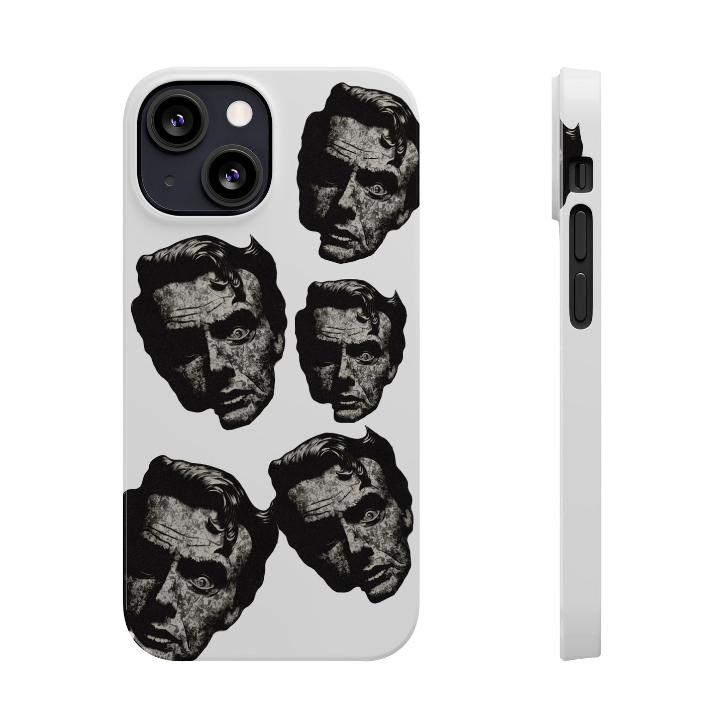 Artistic Slim Phone Cases with Unique Face Design, Trendy Accessories, Gift for Art Lovers, Stylish Phone Covers, Modern Tech [...]