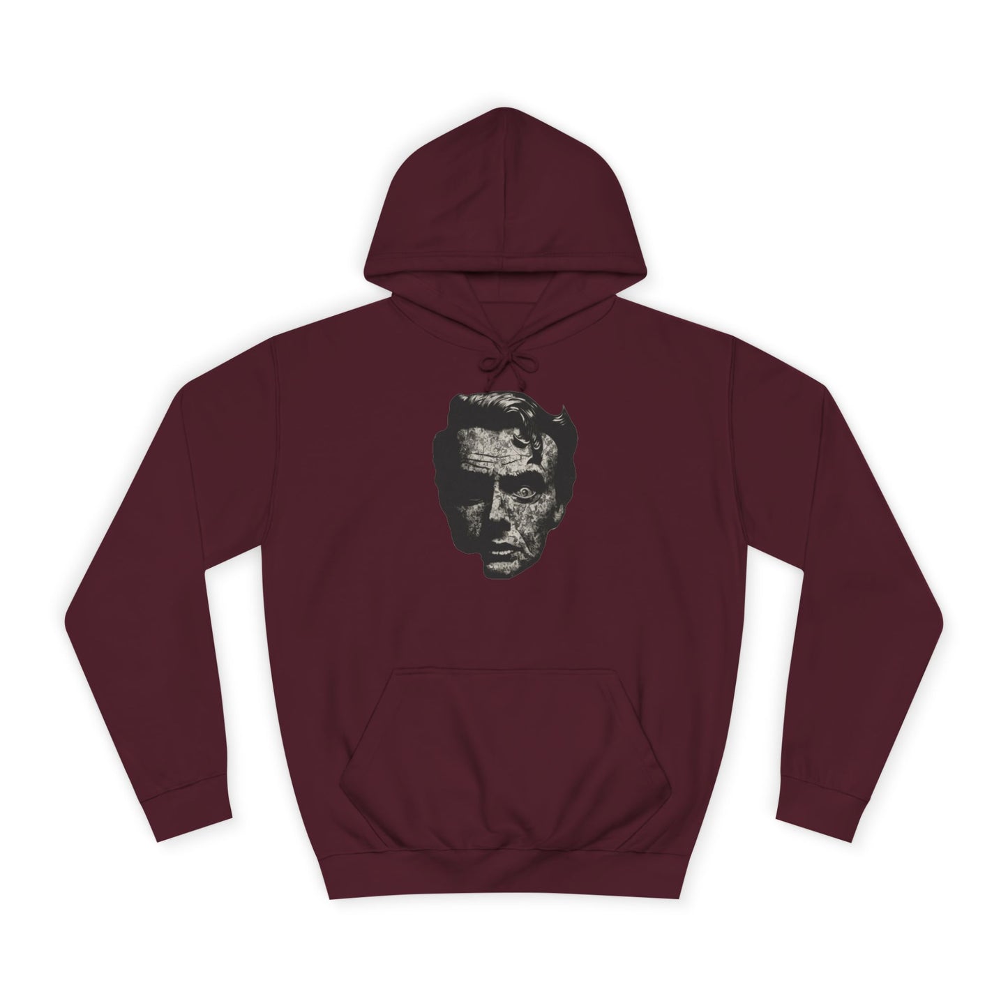 Unisex College Hoodie | Vintage Skull Design, Trendy Streetwear, Gift for Students, Cozy Outfit, Ideal for Fall