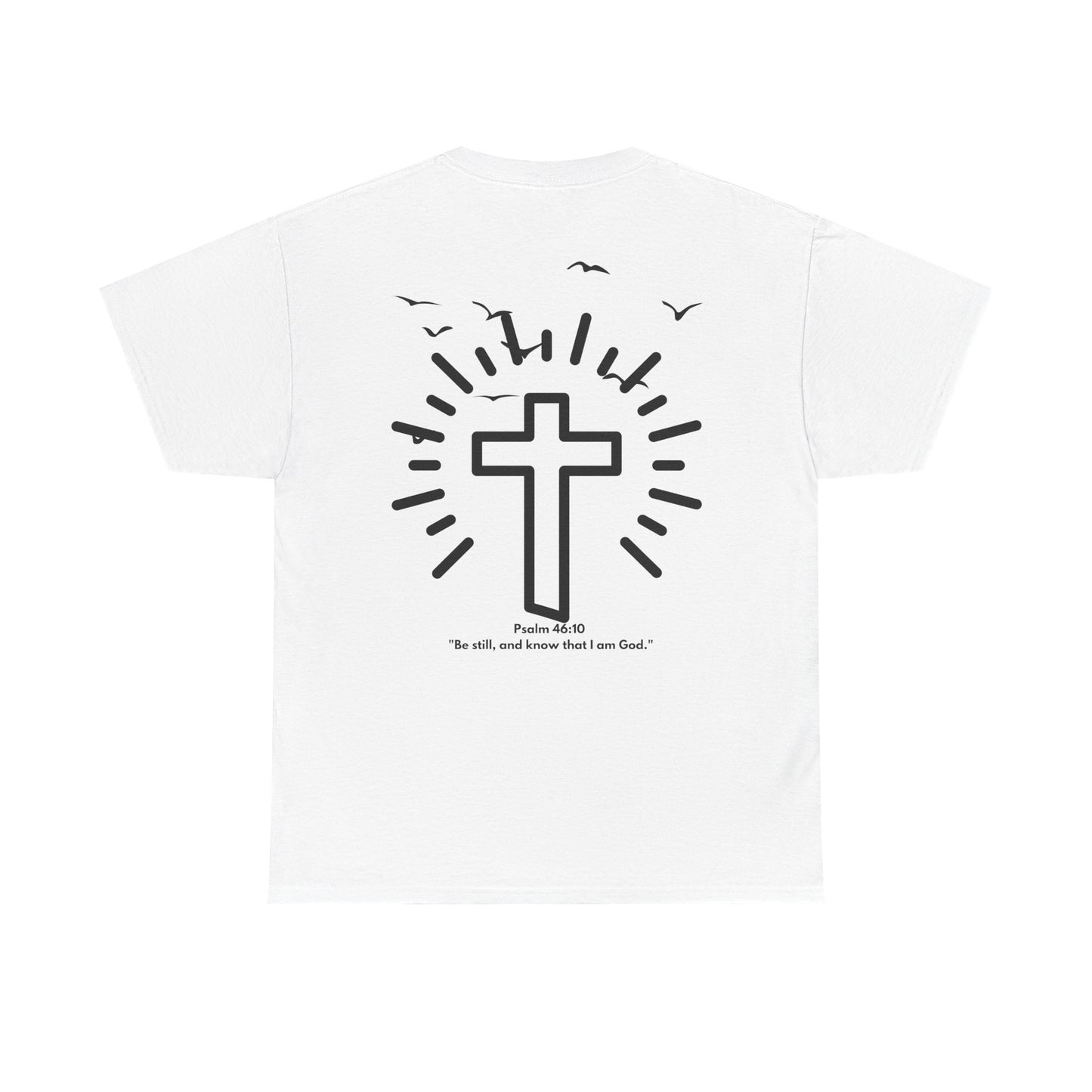 Faith-Inspired Unisex Heavy Cotton Tee | Inspirational Christian Shirt, Religious Gift, Bible Verse Tee, Cross Design, Everyday Wear