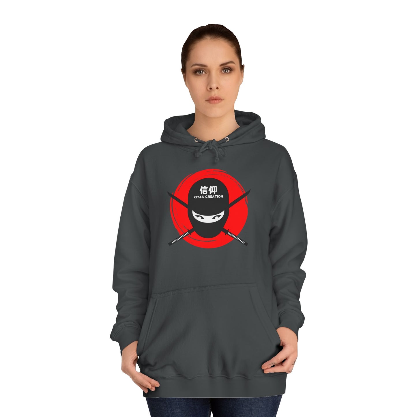 Ninja Spirit Unisex College Hoodie | Stylish Casual Wear, Gift for Students, Cozy Hoodie, College Fashion, Unique Graphic Sweatshirt