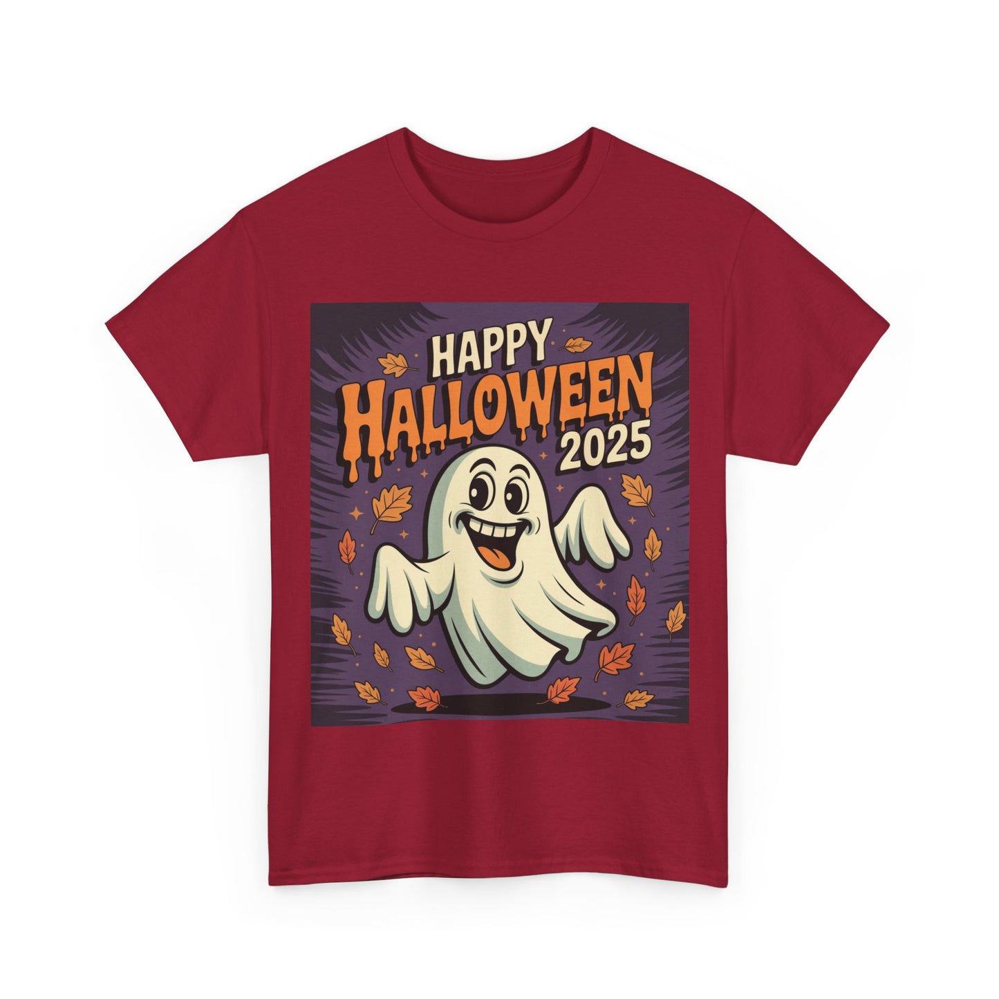 Halloween Ghost Unisex Cotton Tee, Spooky Shirt, Fall Fashion, Party Apparel, Halloween 2025, Pumpkin Costume Top