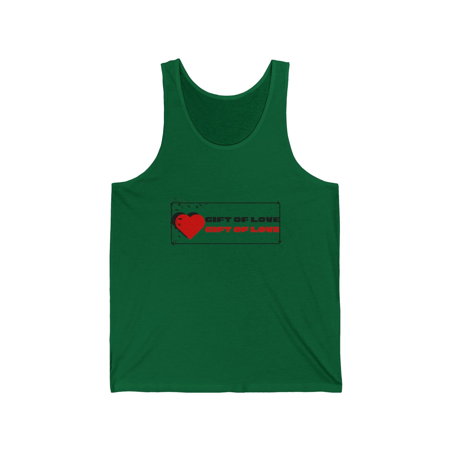 Heartfelt Gift of Love Unisex Jersey Tank - Perfect for Valentine's Day, Summer Vibes, Casual Wear, Gifts for Him/Her, Love Merchandise