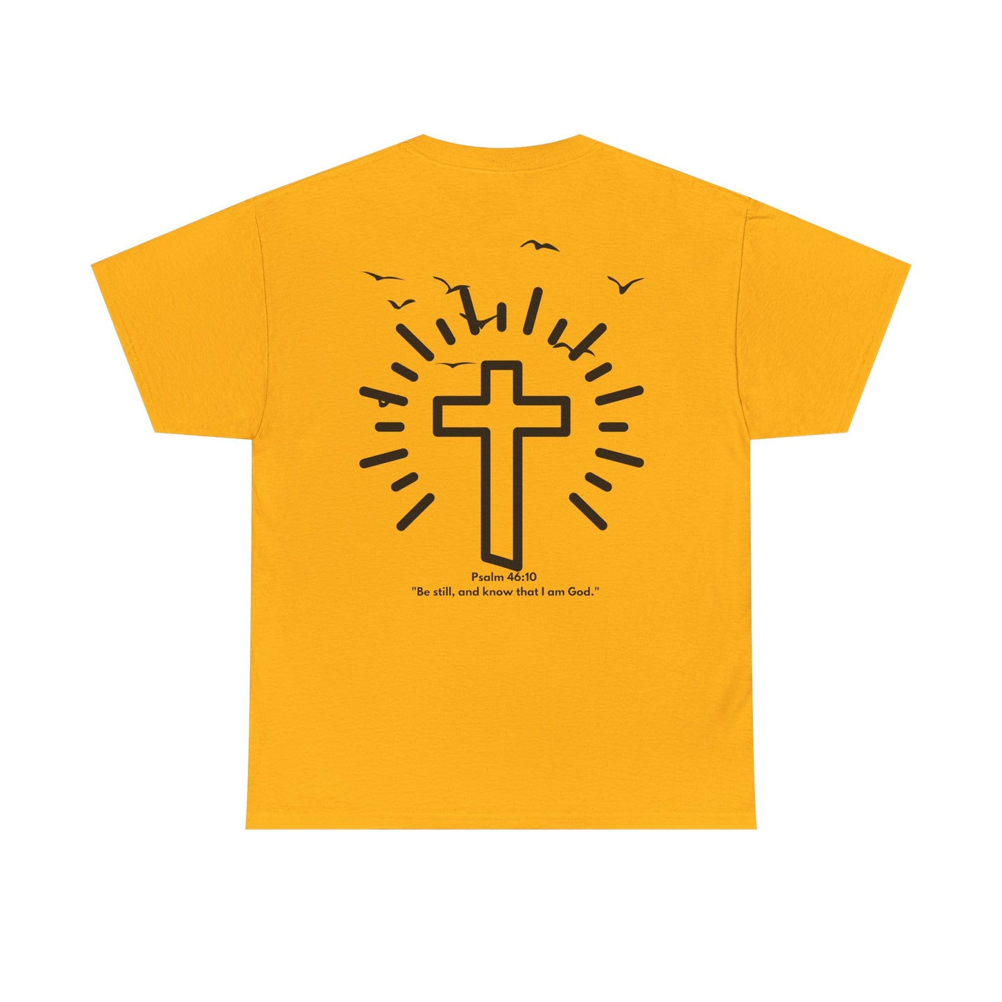 Faith-Inspired Unisex Heavy Cotton Tee | Inspirational Christian Shirt, Religious Gift, Bible Verse Tee, Cross Design, Everyday Wear