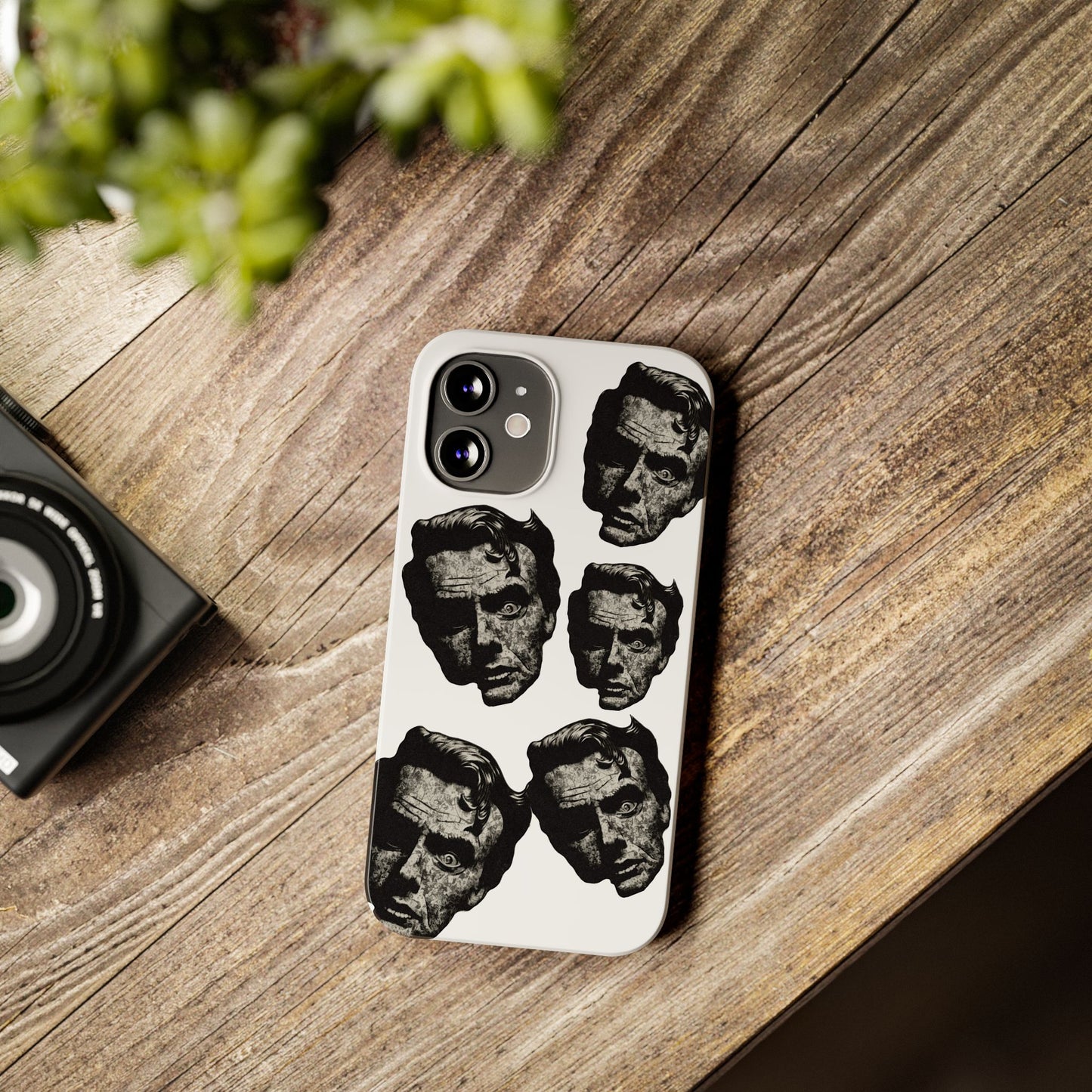 Artistic Slim Phone Cases with Unique Face Design, Trendy Accessories, Gift for Art Lovers, Stylish Phone Covers, Modern Tech [...]