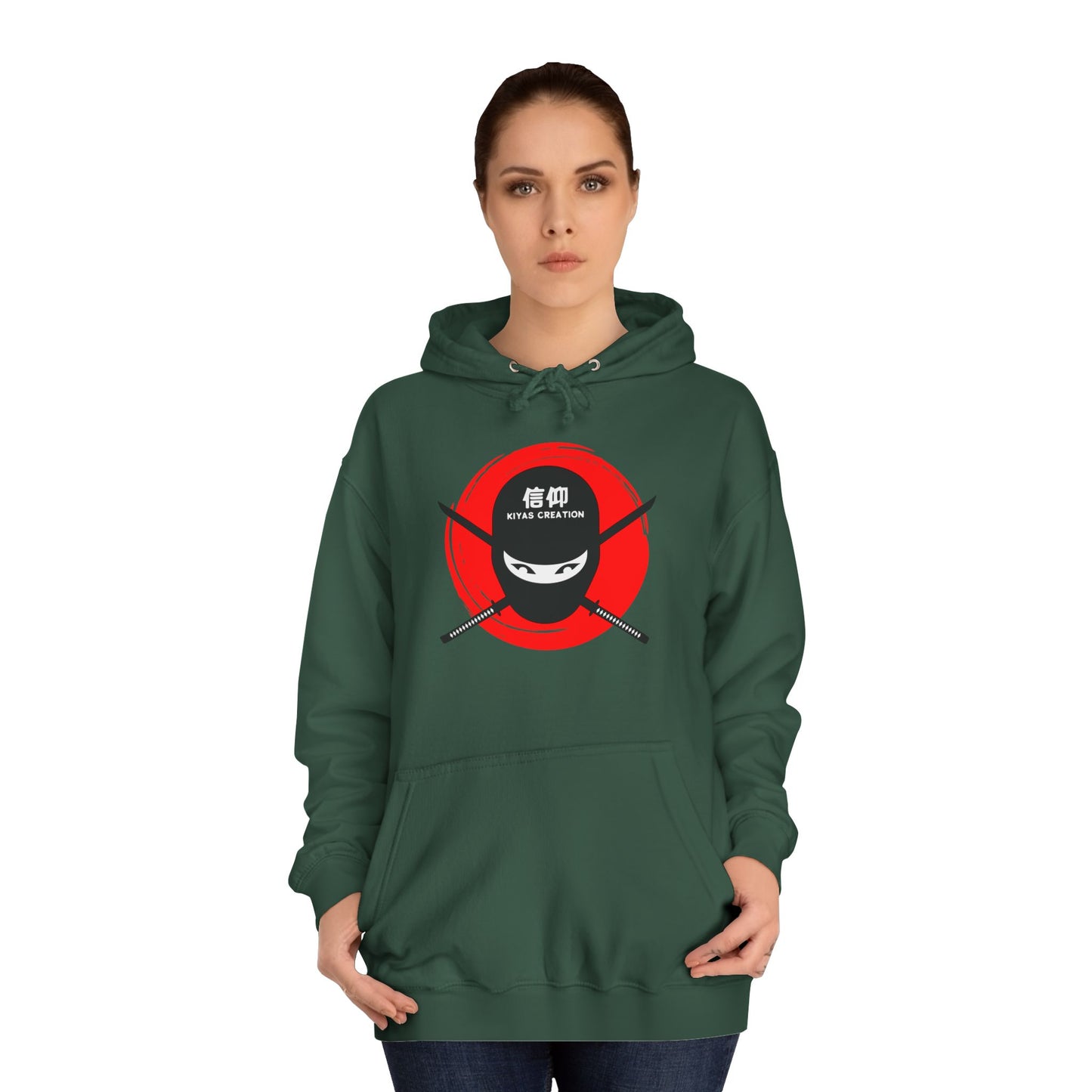 Ninja Spirit Unisex College Hoodie | Stylish Casual Wear, Gift for Students, Cozy Hoodie, College Fashion, Unique Graphic Sweatshirt