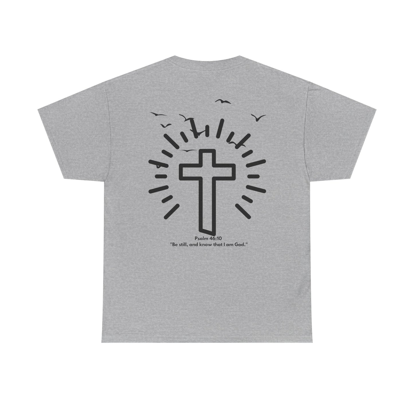 Faith-Inspired Unisex Heavy Cotton Tee | Inspirational Christian Shirt, Religious Gift, Bible Verse Tee, Cross Design, Everyday Wear
