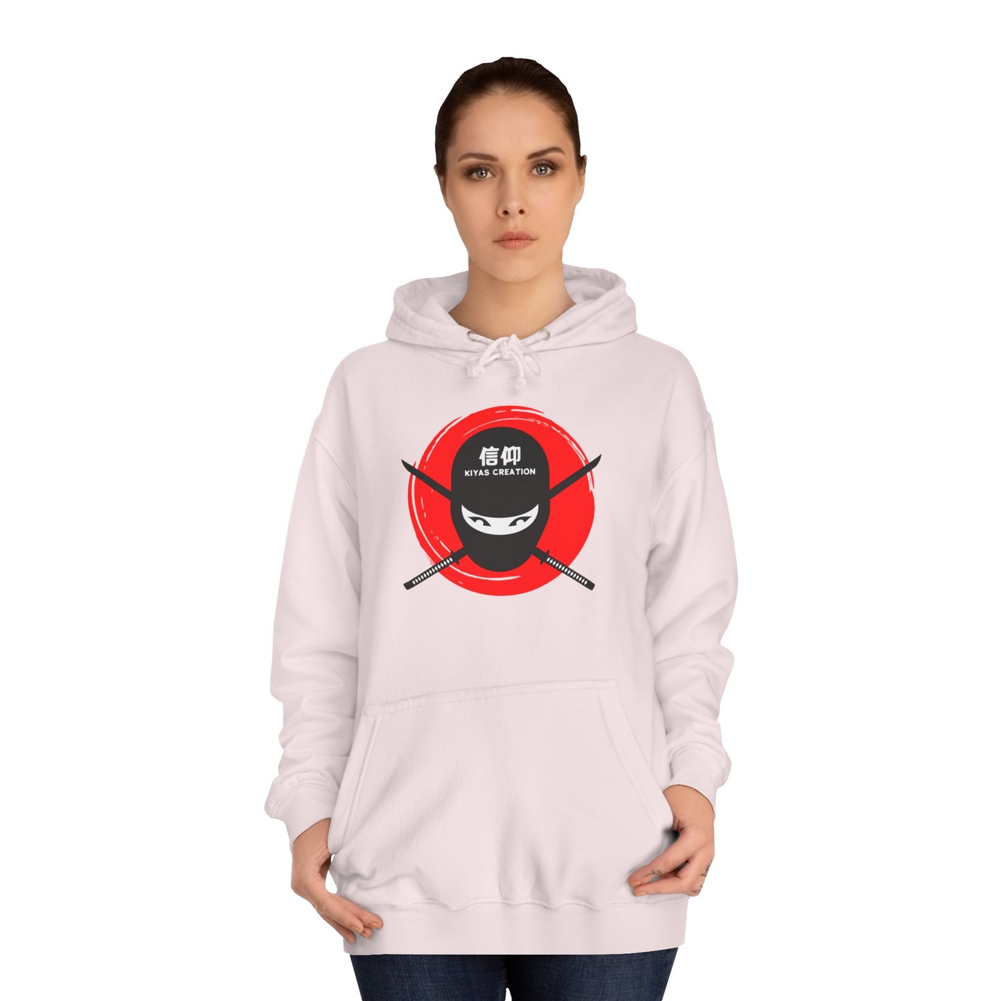 Ninja Spirit Unisex College Hoodie | Stylish Casual Wear, Gift for Students, Cozy Hoodie, College Fashion, Unique Graphic Sweatshirt