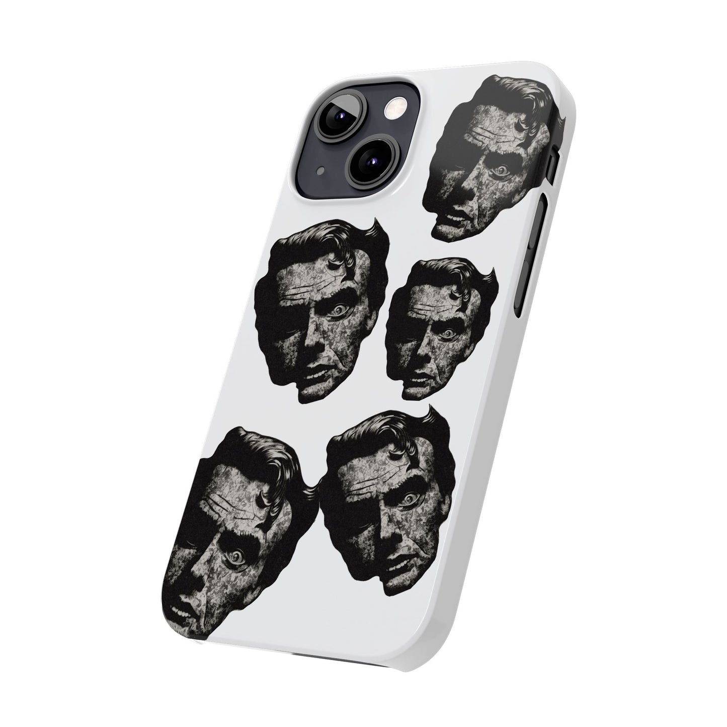 Artistic Slim Phone Cases with Unique Face Design, Trendy Accessories, Gift for Art Lovers, Stylish Phone Covers, Modern Tech [...]