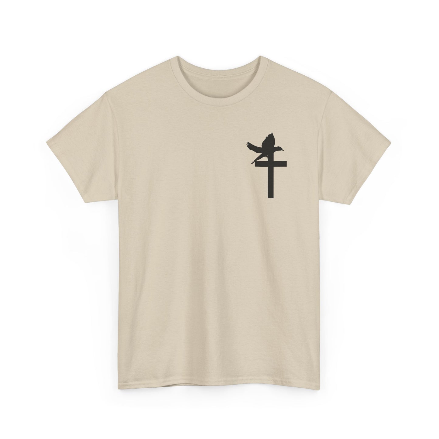 Faith-Inspired Unisex Heavy Cotton Tee | Inspirational Christian Shirt, Religious Gift, Bible Verse Tee, Cross Design, Everyday Wear