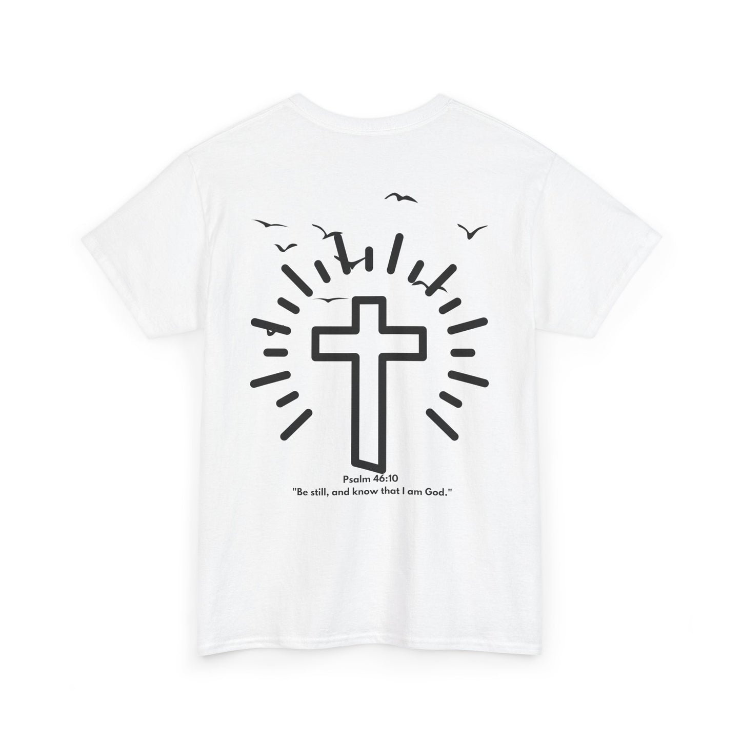 Faith-Inspired Unisex Heavy Cotton Tee | Inspirational Christian Shirt, Religious Gift, Bible Verse Tee, Cross Design, Everyday Wear