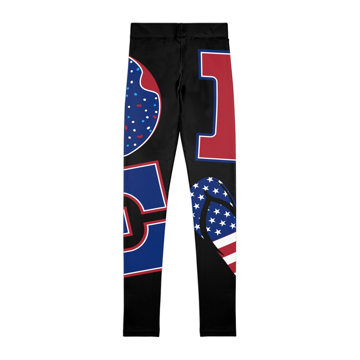 Patriotic Youth Leggings | Love Design, Comfortable Activewear for Kids, Sportswear, Gift for Independence Day, Everyday Comfort