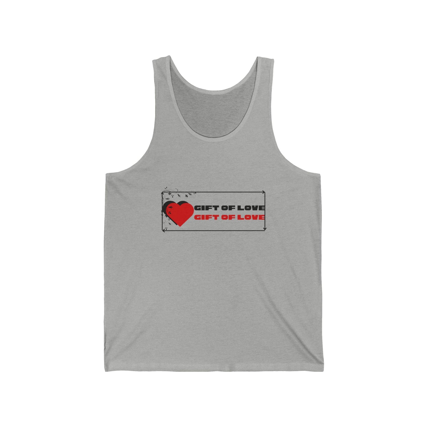 Heartfelt Gift of Love Unisex Jersey Tank - Perfect for Valentine's Day, Summer Vibes, Casual Wear, Gifts for Him/Her, Love Merchandise