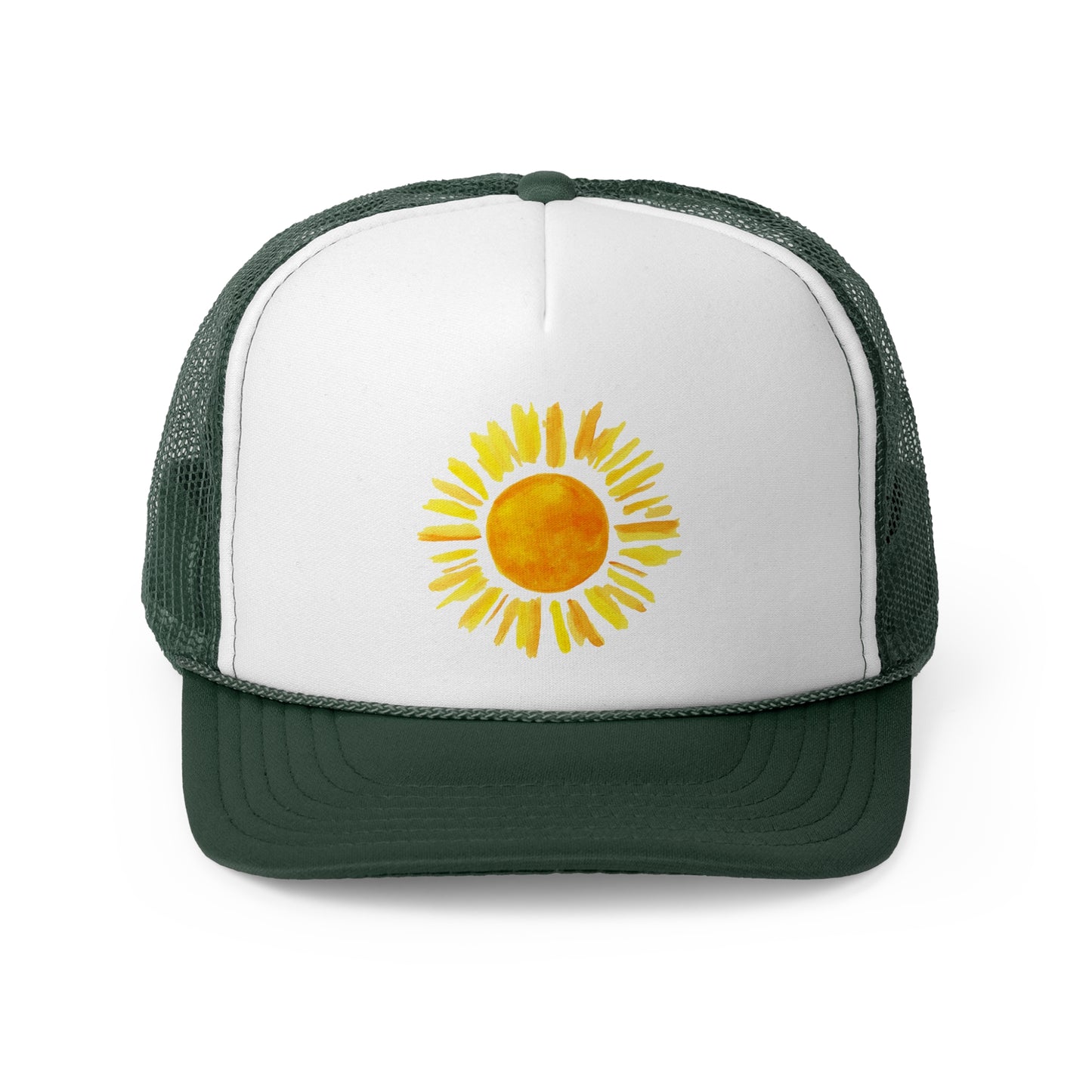 Sunny Vibes Trucker Cap | Summer Hat, Outdoor Cap, Gift for Nature Lovers, Festival Accessory, Sun-themed Cap