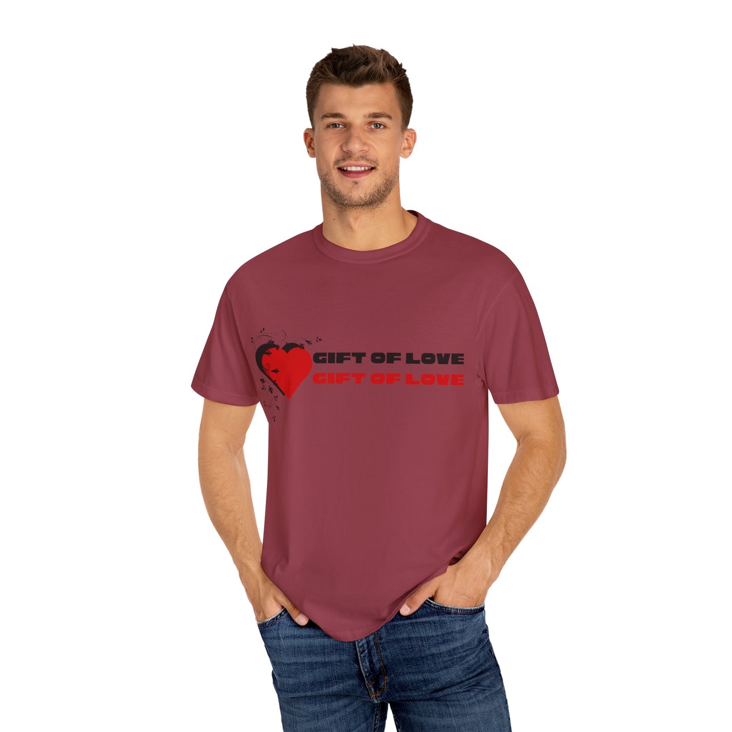 Unisex Gift of Love T-Shirt, Casual Love Tee, Heart Graphic Shirt, Valentine's Day Gift, Anniversary Apparel, Heart Print Top