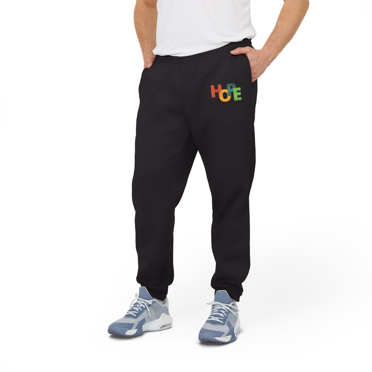 Cozy Unisex Joggers with Colorful 'HOPE' Design | Casual Wear, Athleisure, Gift for Him/Her, Comfortable Lounge Pants, Holiday Apparel
