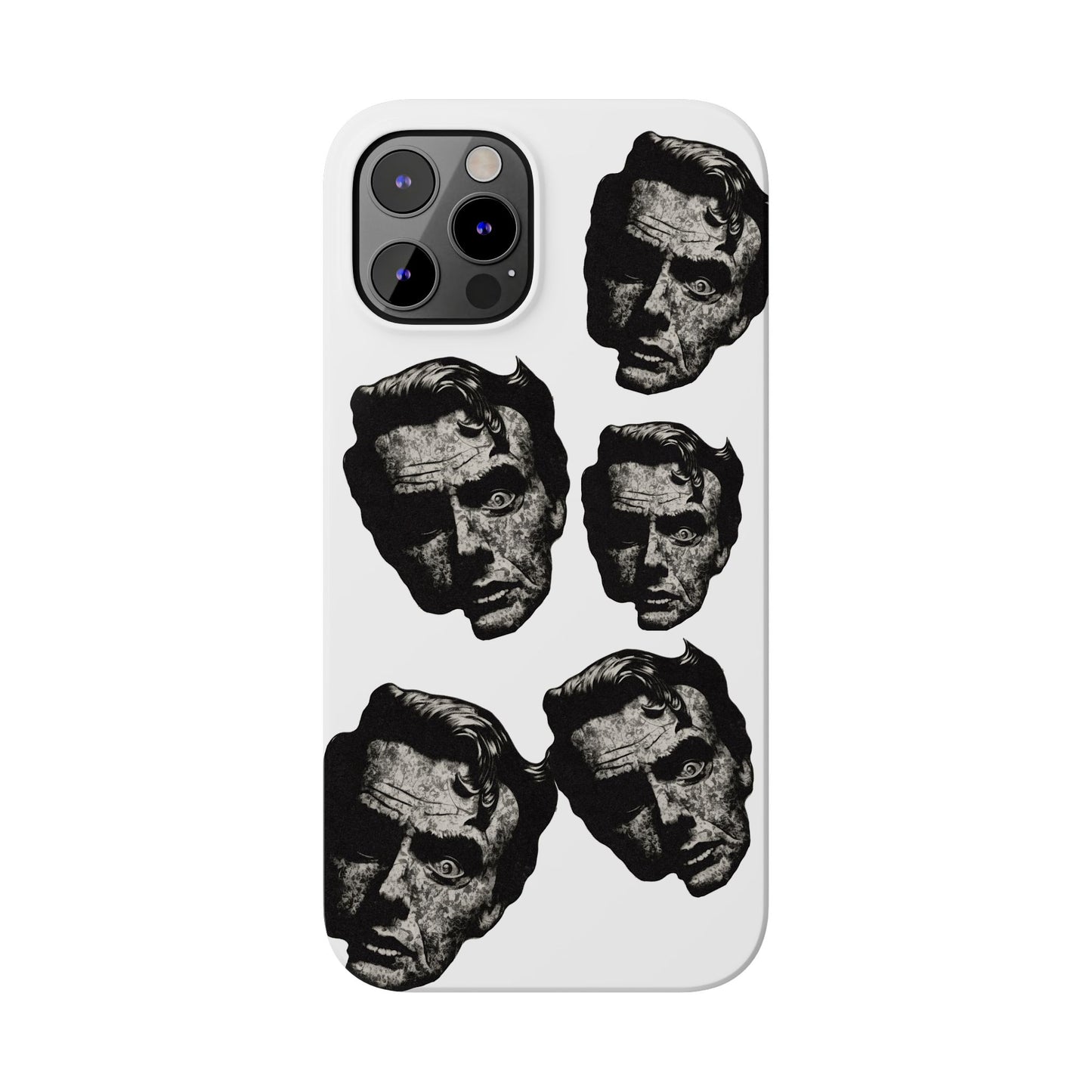Artistic Slim Phone Cases with Unique Face Design, Trendy Accessories, Gift for Art Lovers, Stylish Phone Covers, Modern Tech [...]