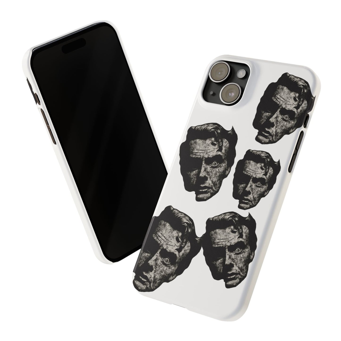 Artistic Slim Phone Cases with Unique Face Design, Trendy Accessories, Gift for Art Lovers, Stylish Phone Covers, Modern Tech [...]