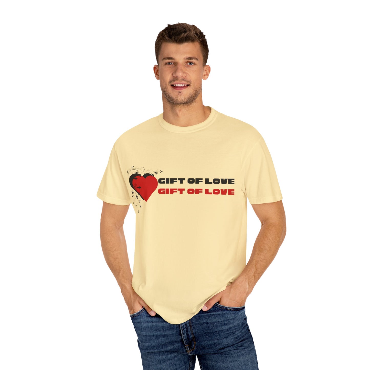 Unisex Gift of Love T-Shirt, Casual Love Tee, Heart Graphic Shirt, Valentine's Day Gift, Anniversary Apparel, Heart Print Top