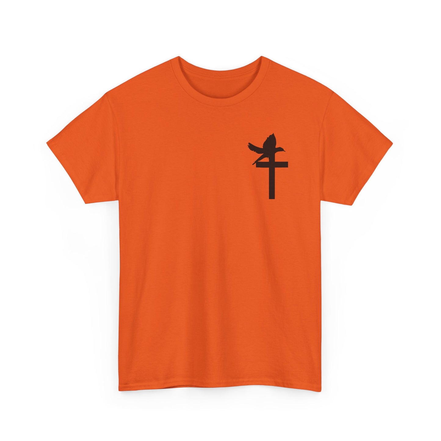 Faith-Inspired Unisex Heavy Cotton Tee | Inspirational Christian Shirt, Religious Gift, Bible Verse Tee, Cross Design, Everyday Wear