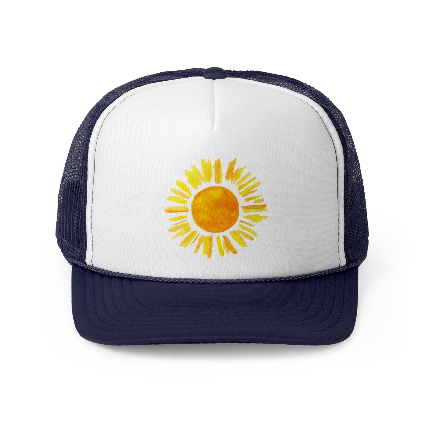 Sunny Vibes Trucker Cap | Summer Hat, Outdoor Cap, Gift for Nature Lovers, Festival Accessory, Sun-themed Cap