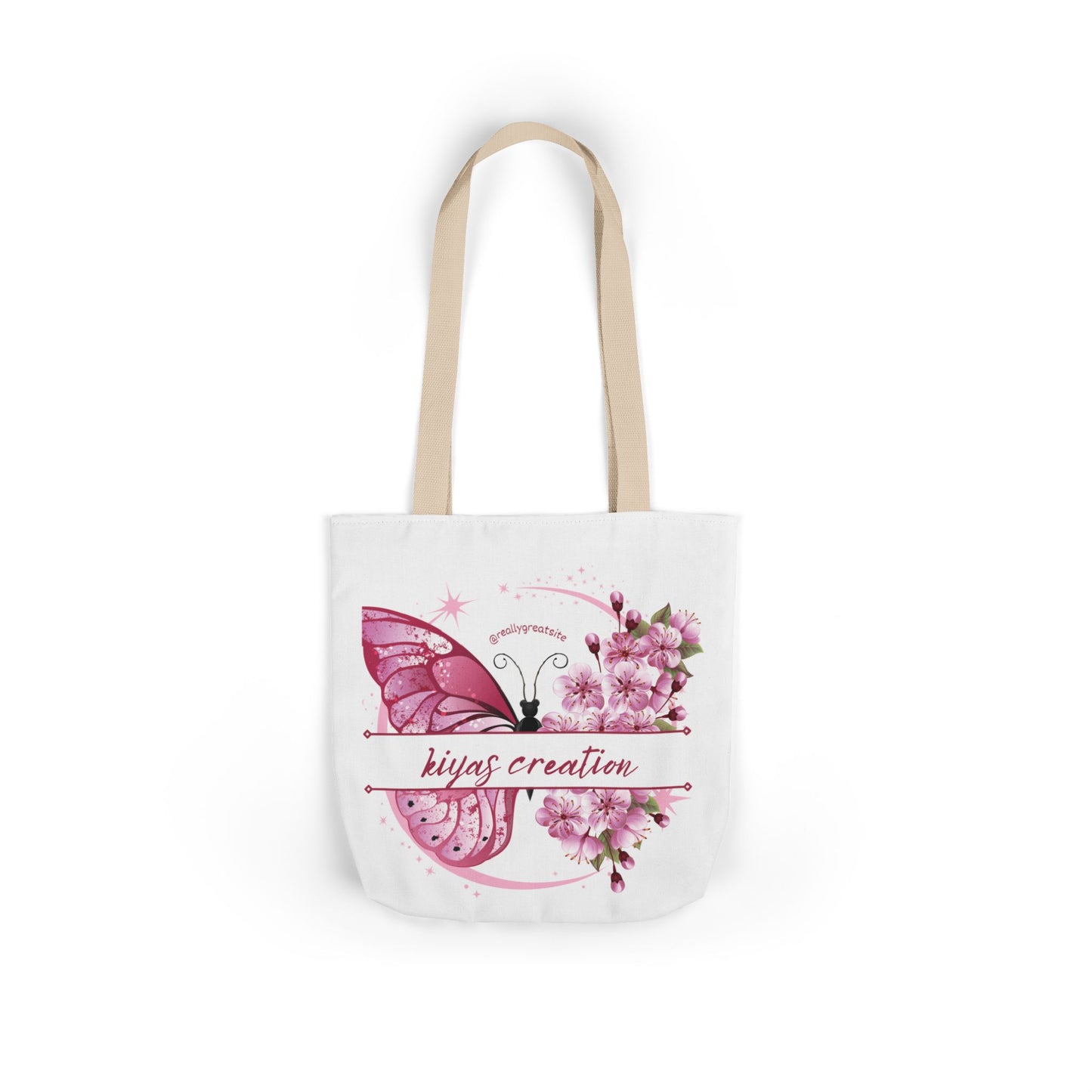 Butterfly Garden Canvas Tote Bag, Floral Tote, Eco-Friendly Shopping Bag, Spring Gift, Personalized Bag, Cute Carryall