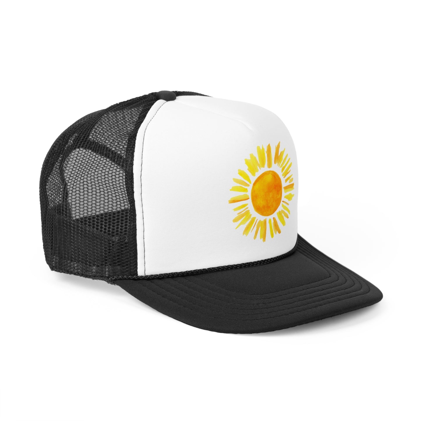 Sunny Vibes Trucker Cap | Summer Hat, Outdoor Cap, Gift for Nature Lovers, Festival Accessory, Sun-themed Cap