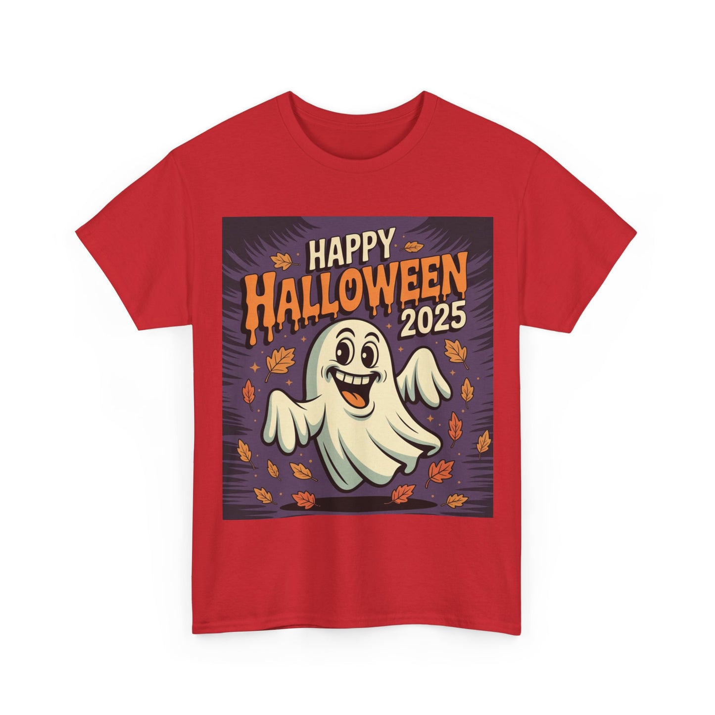 Halloween Ghost Unisex Cotton Tee, Spooky Shirt, Fall Fashion, Party Apparel, Halloween 2025, Pumpkin Costume Top