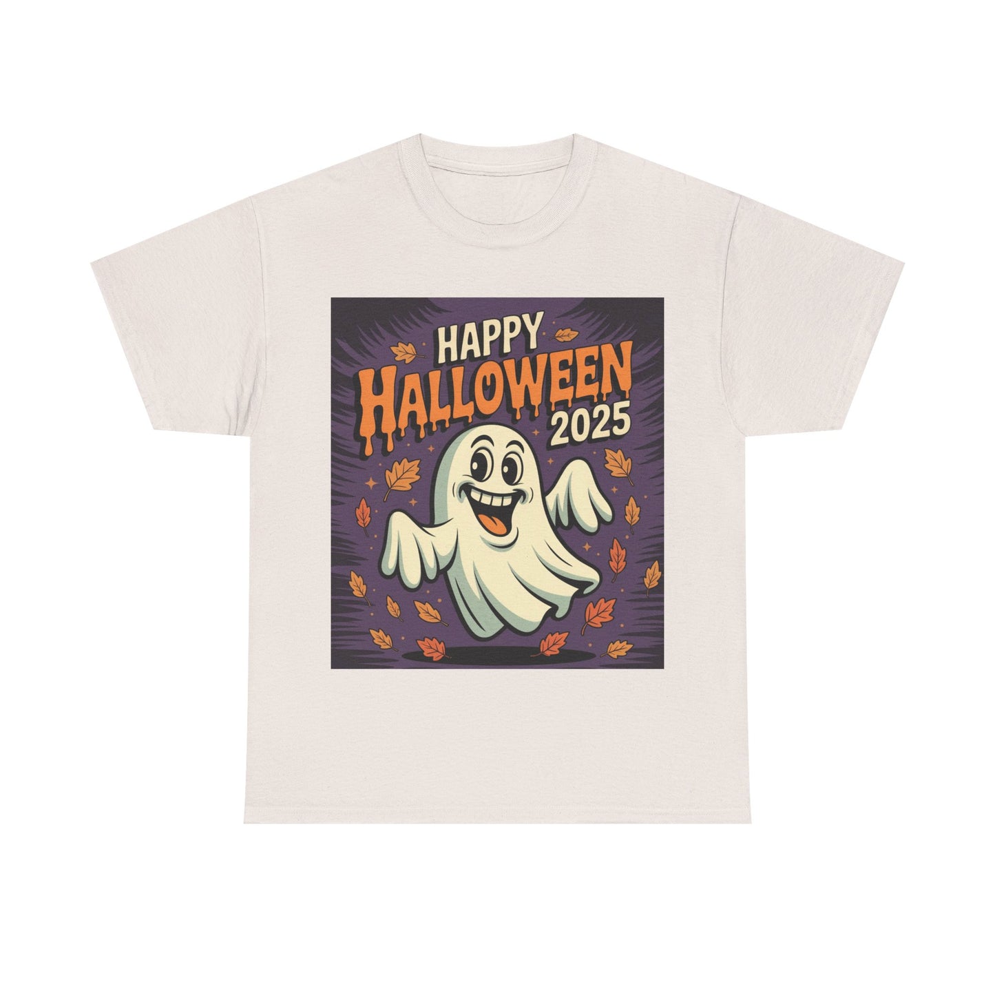 Halloween Ghost Unisex Cotton Tee, Spooky Shirt, Fall Fashion, Party Apparel, Halloween 2025, Pumpkin Costume Top