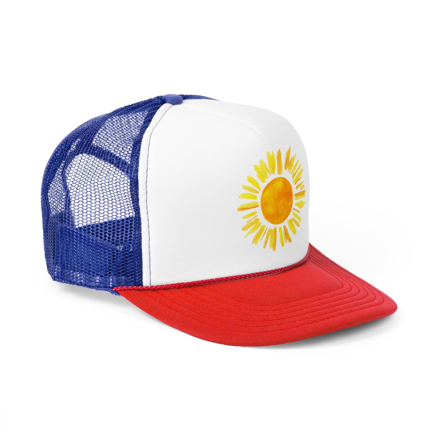 Sunny Vibes Trucker Cap | Summer Hat, Outdoor Cap, Gift for Nature Lovers, Festival Accessory, Sun-themed Cap