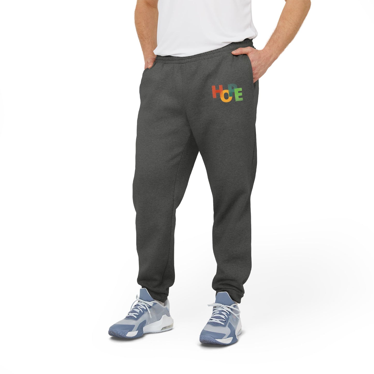 Cozy Unisex Joggers with Colorful 'HOPE' Design | Casual Wear, Athleisure, Gift for Him/Her, Comfortable Lounge Pants, Holiday Apparel