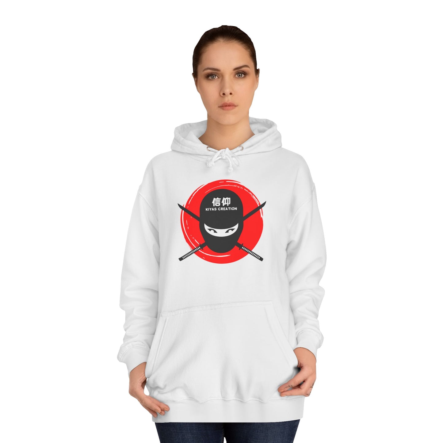 Ninja Spirit Unisex College Hoodie | Stylish Casual Wear, Gift for Students, Cozy Hoodie, College Fashion, Unique Graphic Sweatshirt