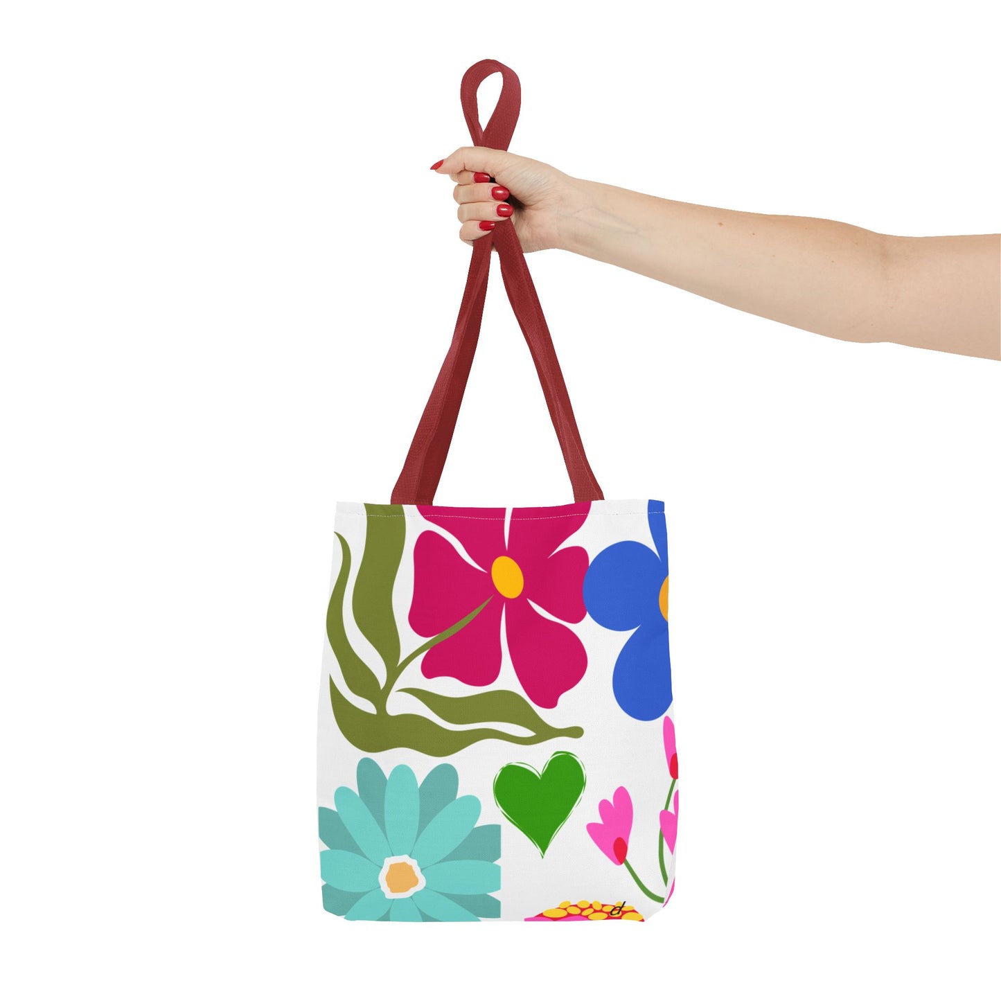 Floral Print Tote Bag, Colorful Shopping Bag, Everyday Carryall, Eco-Friendly Gift, Beach Tote, Spring Blooms