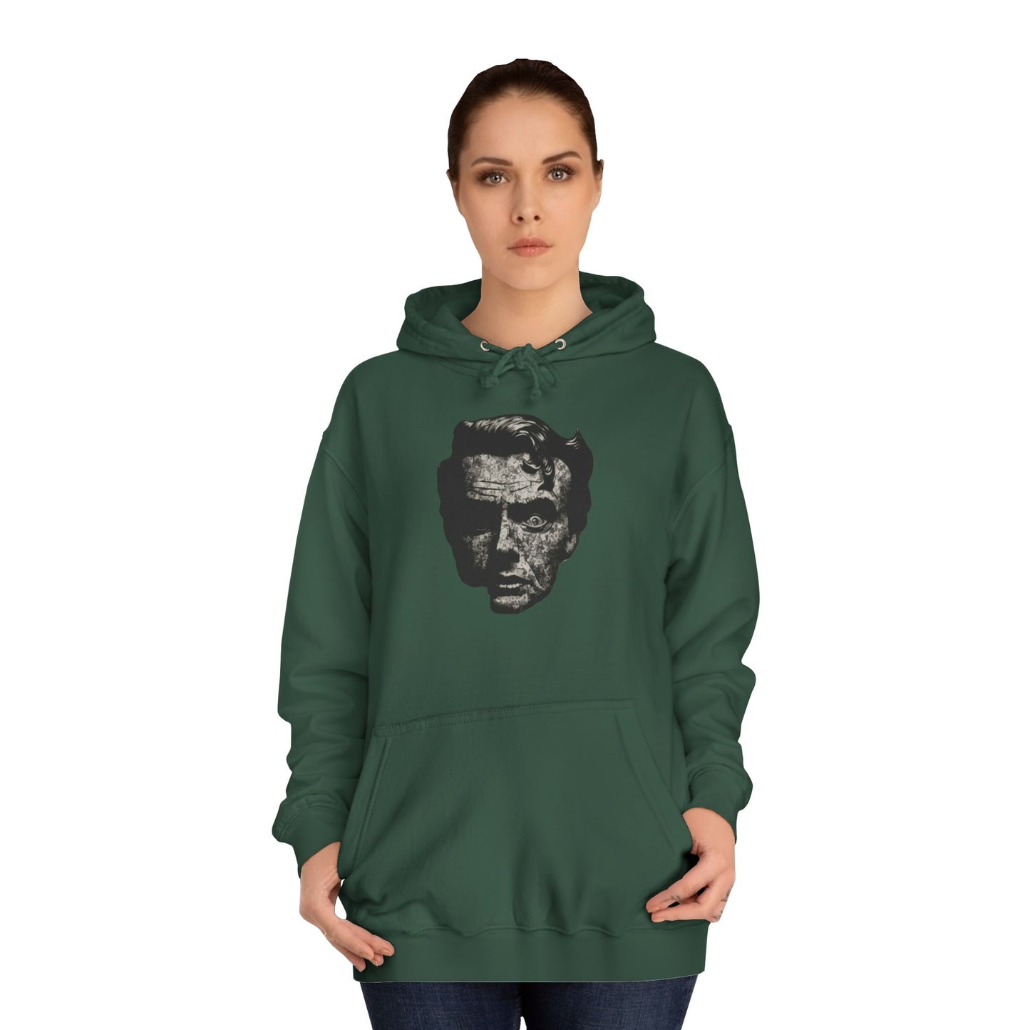 Unisex College Hoodie | Vintage Skull Design, Trendy Streetwear, Gift for Students, Cozy Outfit, Ideal for Fall