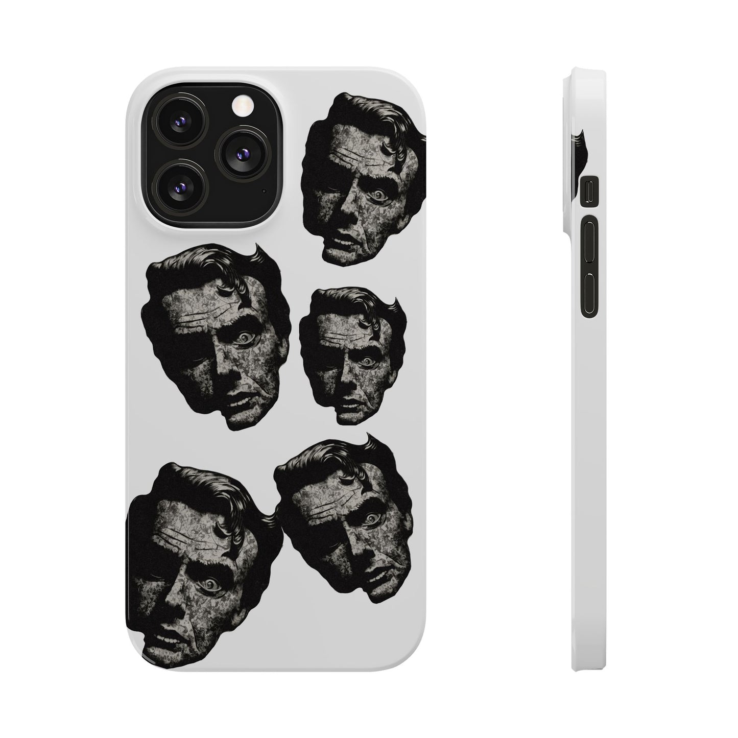 Artistic Slim Phone Cases with Unique Face Design, Trendy Accessories, Gift for Art Lovers, Stylish Phone Covers, Modern Tech [...]