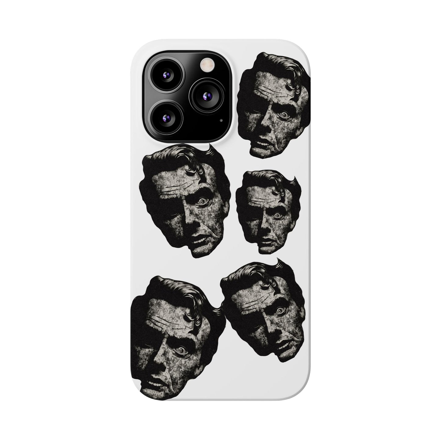 Artistic Slim Phone Cases with Unique Face Design, Trendy Accessories, Gift for Art Lovers, Stylish Phone Covers, Modern Tech [...]
