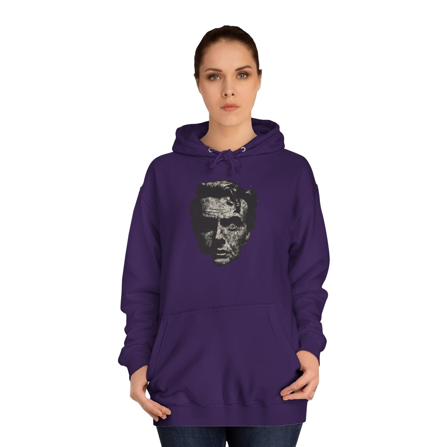 Unisex College Hoodie | Vintage Skull Design, Trendy Streetwear, Gift for Students, Cozy Outfit, Ideal for Fall