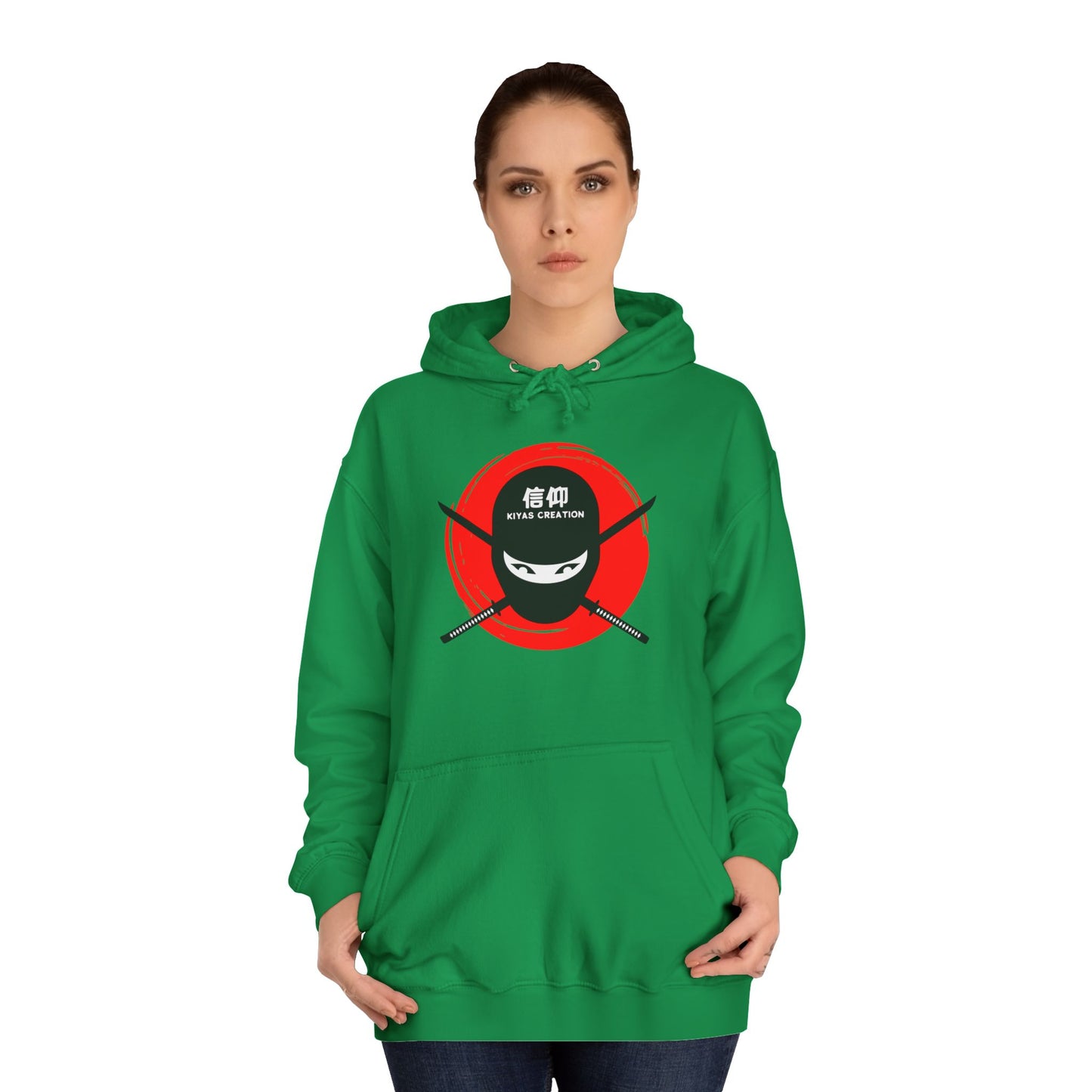 Ninja Spirit Unisex College Hoodie | Stylish Casual Wear, Gift for Students, Cozy Hoodie, College Fashion, Unique Graphic Sweatshirt