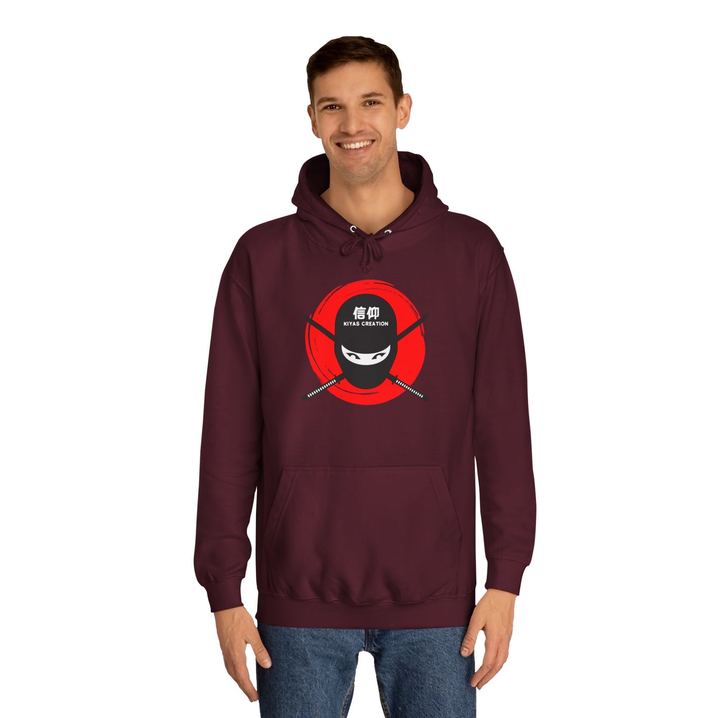 Ninja Spirit Unisex College Hoodie | Stylish Casual Wear, Gift for Students, Cozy Hoodie, College Fashion, Unique Graphic Sweatshirt