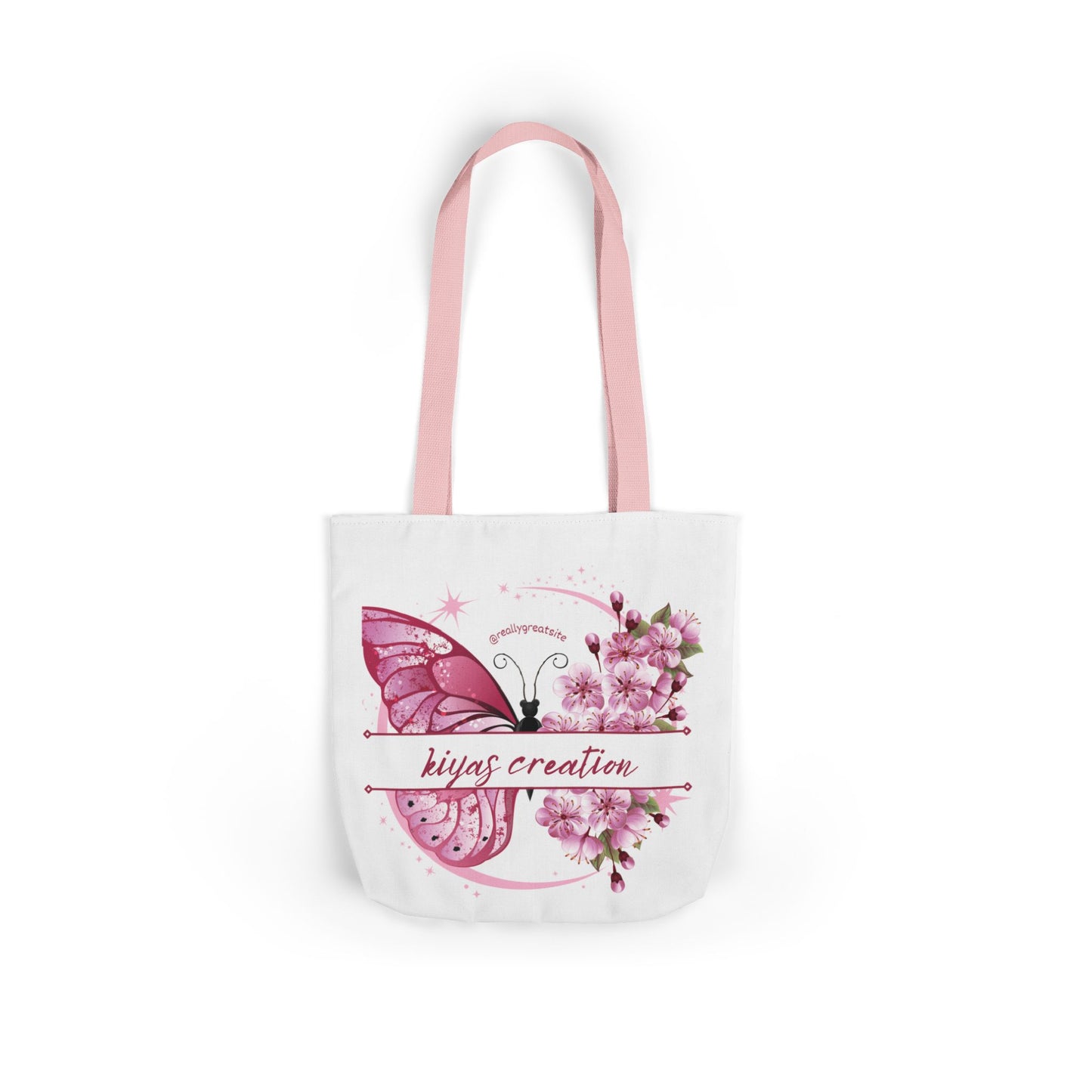 Butterfly Garden Canvas Tote Bag, Floral Tote, Eco-Friendly Shopping Bag, Spring Gift, Personalized Bag, Cute Carryall