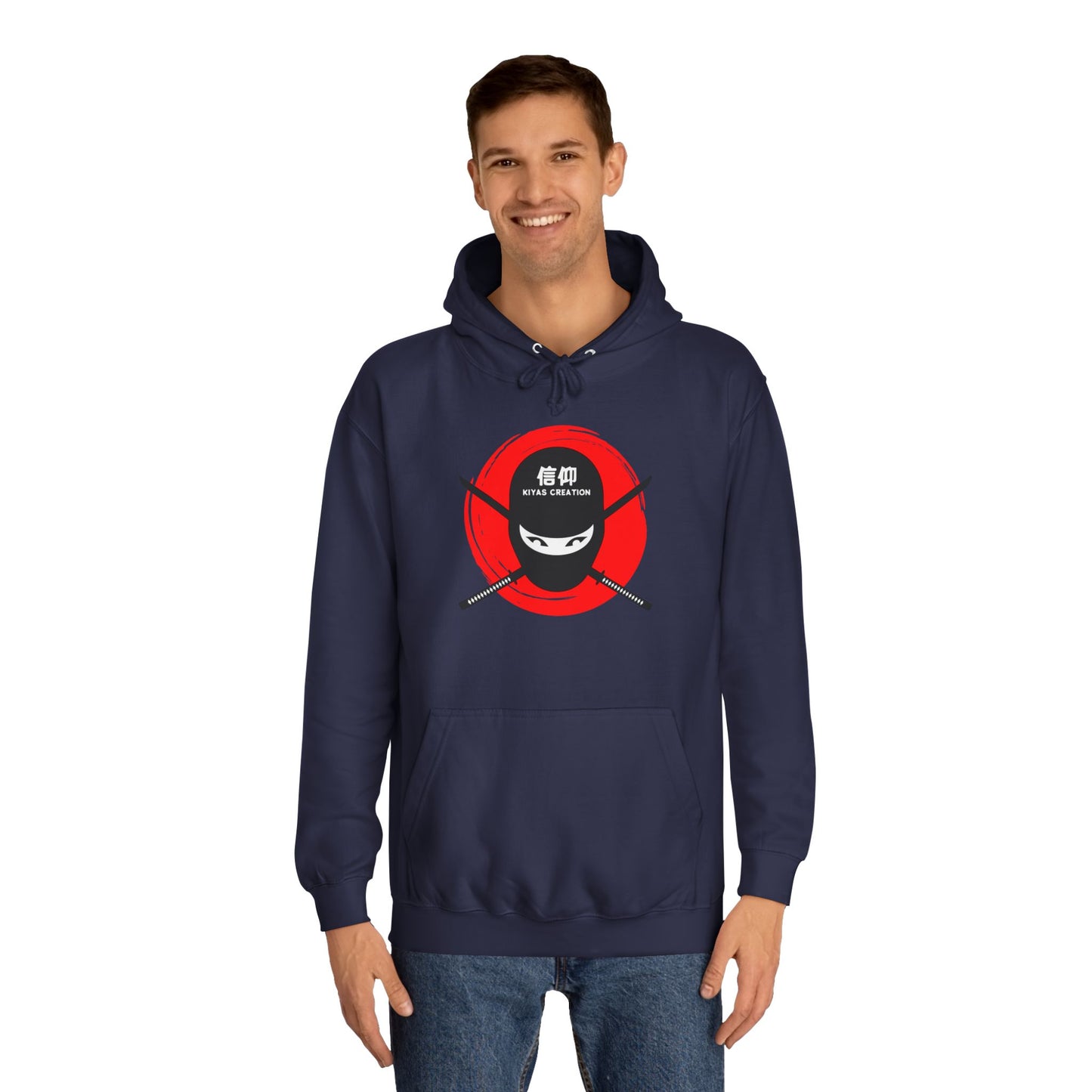 Ninja Spirit Unisex College Hoodie | Stylish Casual Wear, Gift for Students, Cozy Hoodie, College Fashion, Unique Graphic Sweatshirt