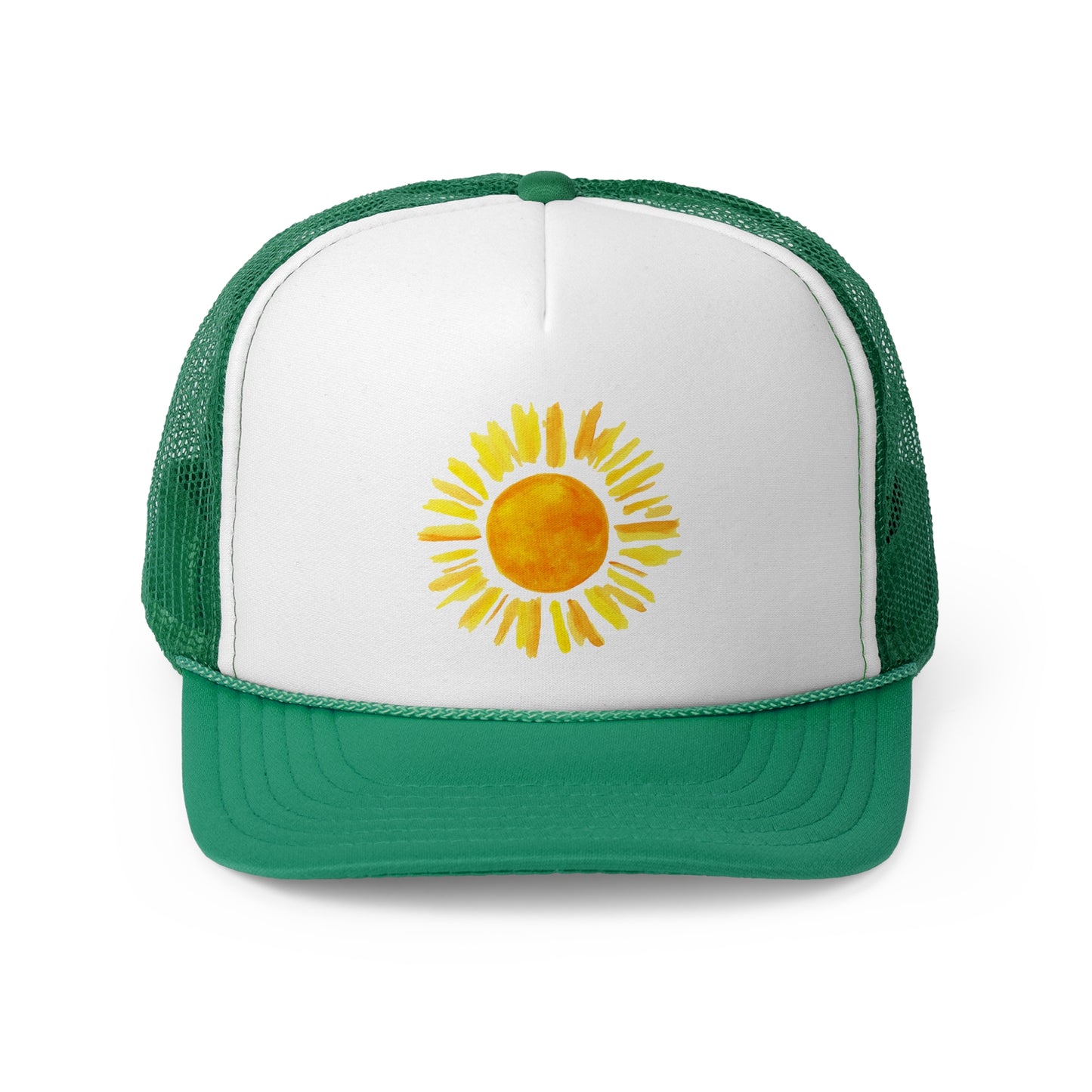 Sunny Vibes Trucker Cap | Summer Hat, Outdoor Cap, Gift for Nature Lovers, Festival Accessory, Sun-themed Cap