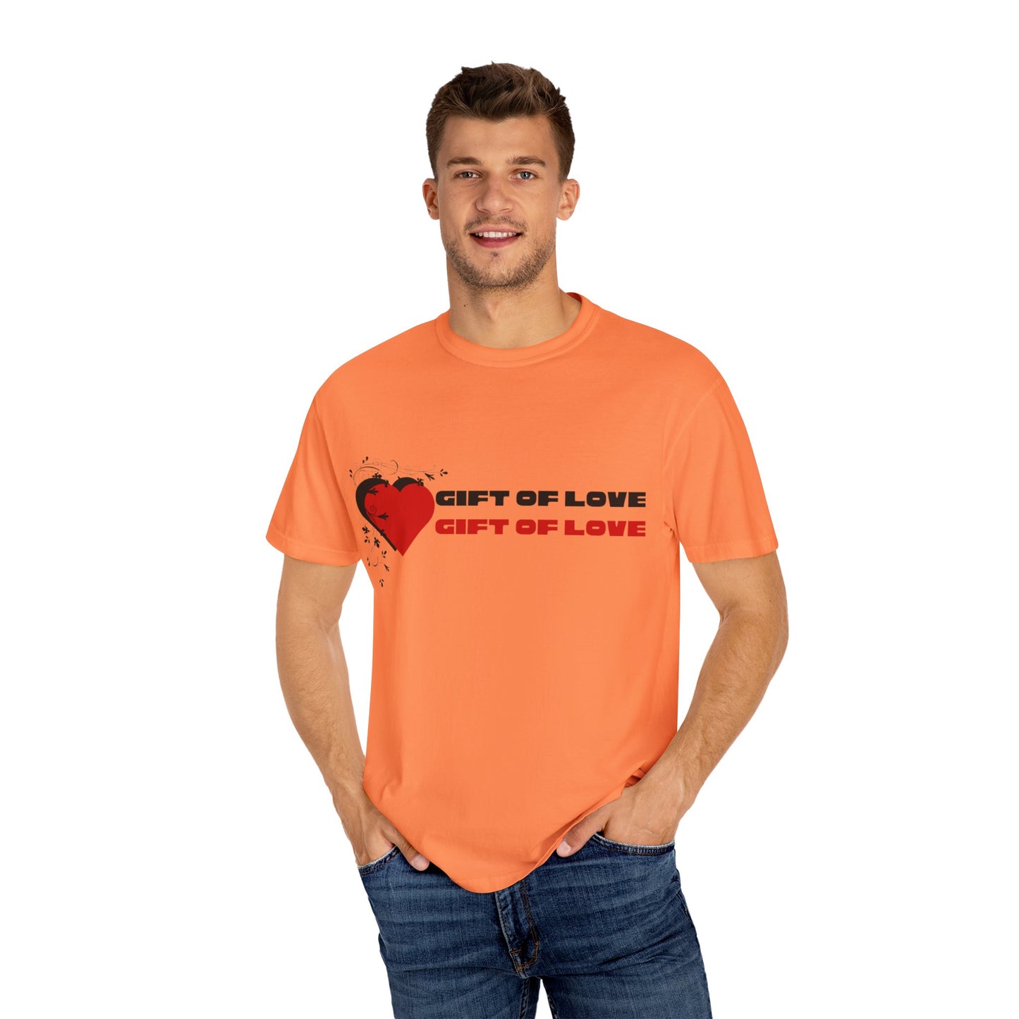 Unisex Gift of Love T-Shirt, Casual Love Tee, Heart Graphic Shirt, Valentine's Day Gift, Anniversary Apparel, Heart Print Top