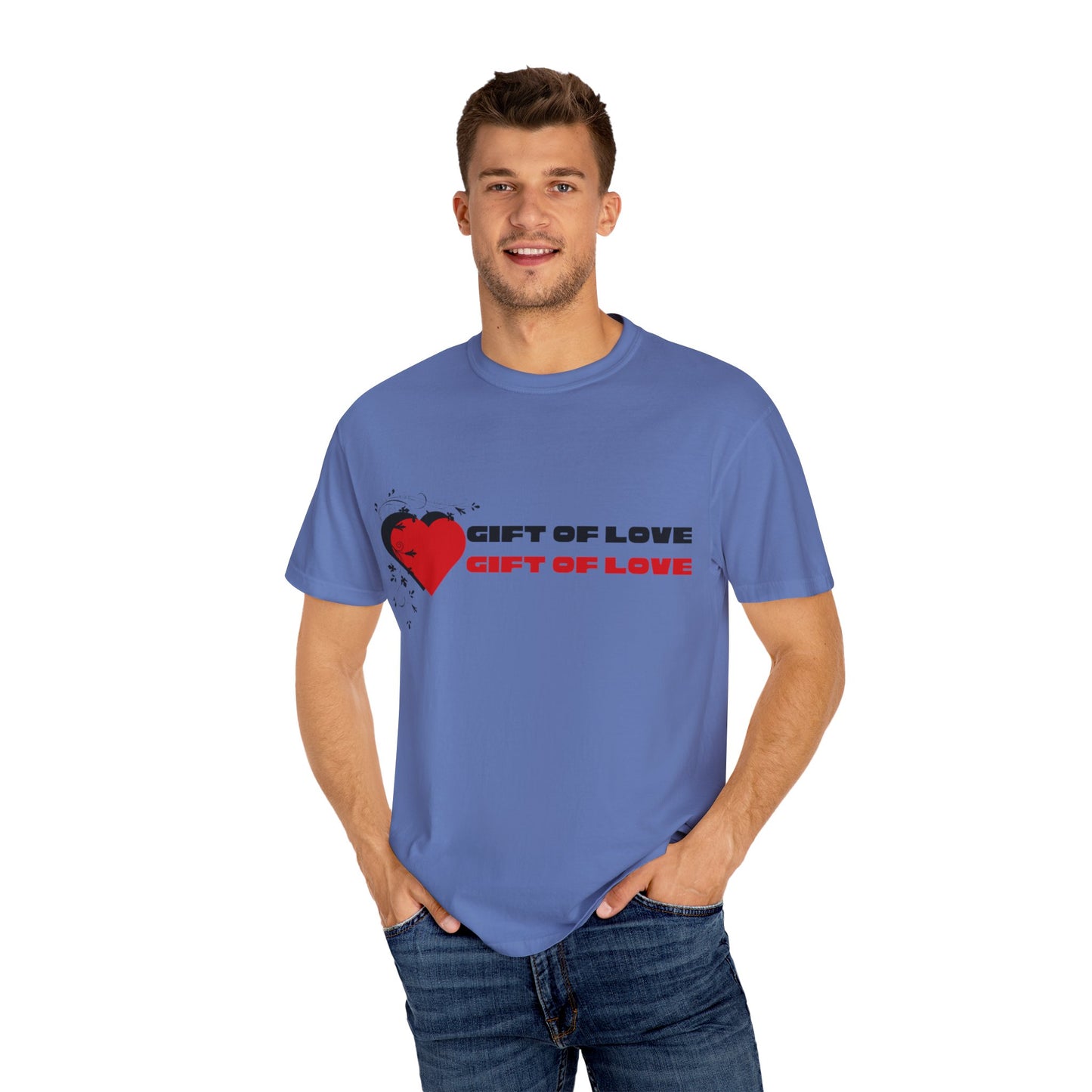 Unisex Gift of Love T-Shirt, Casual Love Tee, Heart Graphic Shirt, Valentine's Day Gift, Anniversary Apparel, Heart Print Top