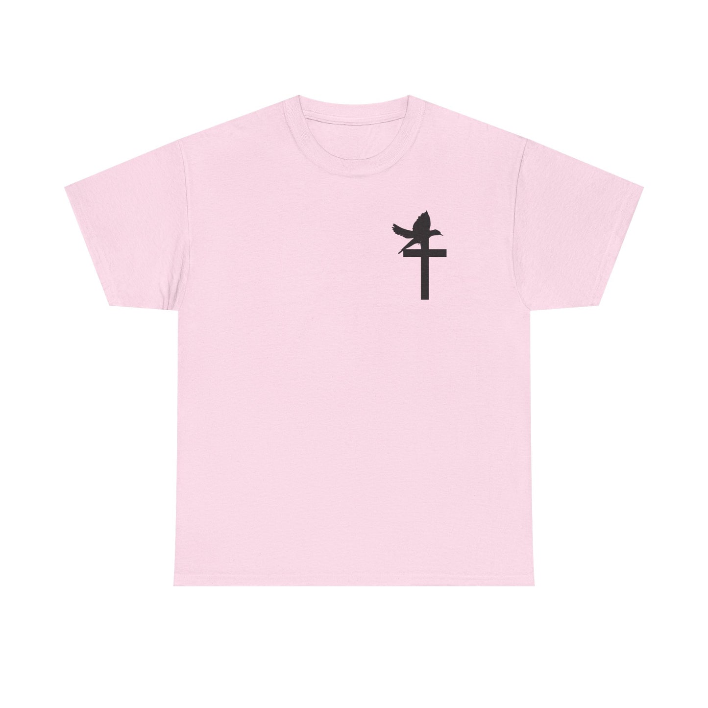 Faith-Inspired Unisex Heavy Cotton Tee | Inspirational Christian Shirt, Religious Gift, Bible Verse Tee, Cross Design, Everyday Wear