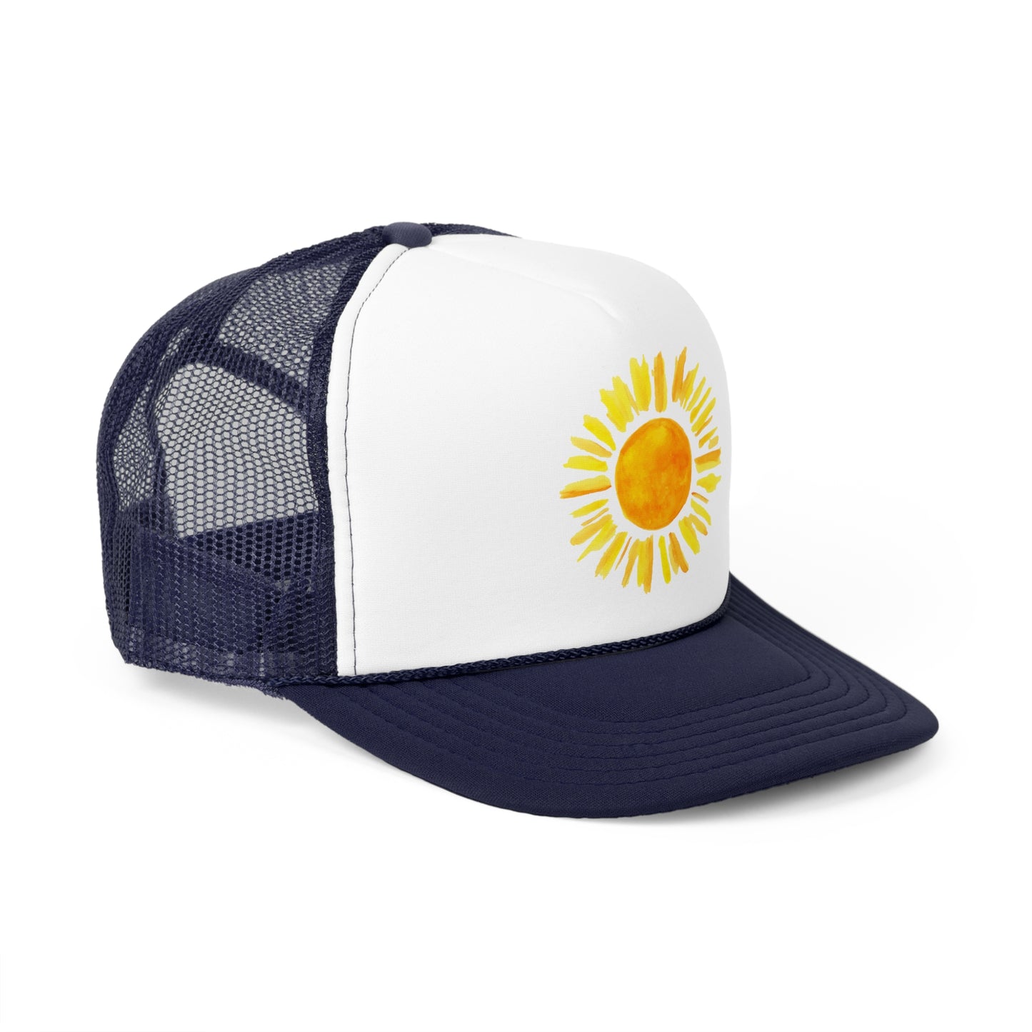 Sunny Vibes Trucker Cap | Summer Hat, Outdoor Cap, Gift for Nature Lovers, Festival Accessory, Sun-themed Cap