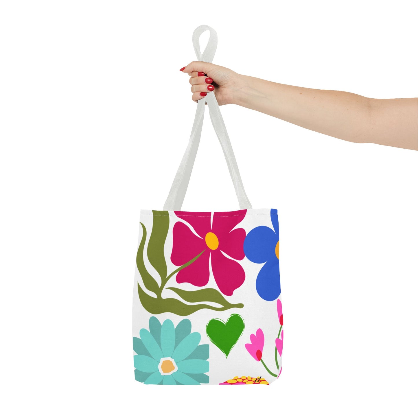 Floral Print Tote Bag, Colorful Shopping Bag, Everyday Carryall, Eco-Friendly Gift, Beach Tote, Spring Blooms