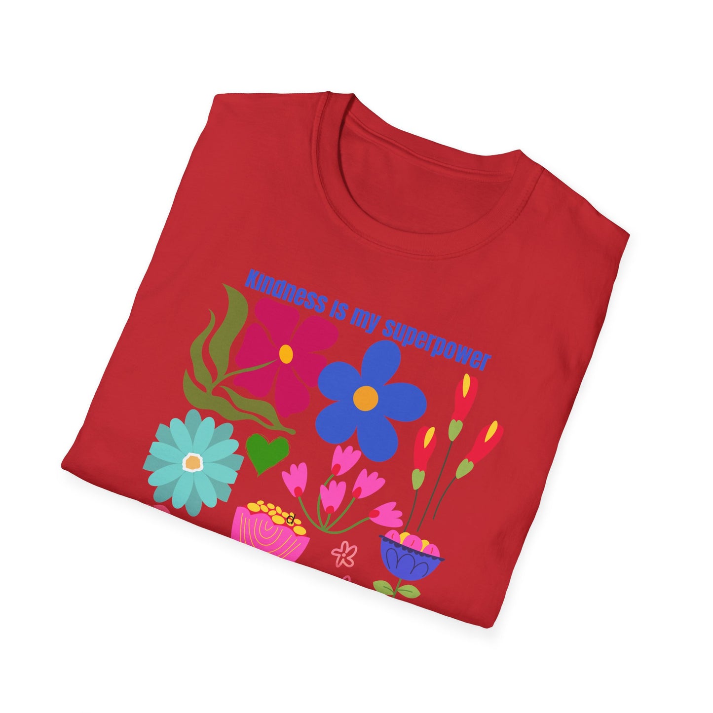 Colorful Kindness Is My Superpower T-Shirt - Floral Graphic Tee, Gift for Friends, Positive Vibes Apparel, Casual Summer Top, Art [...]