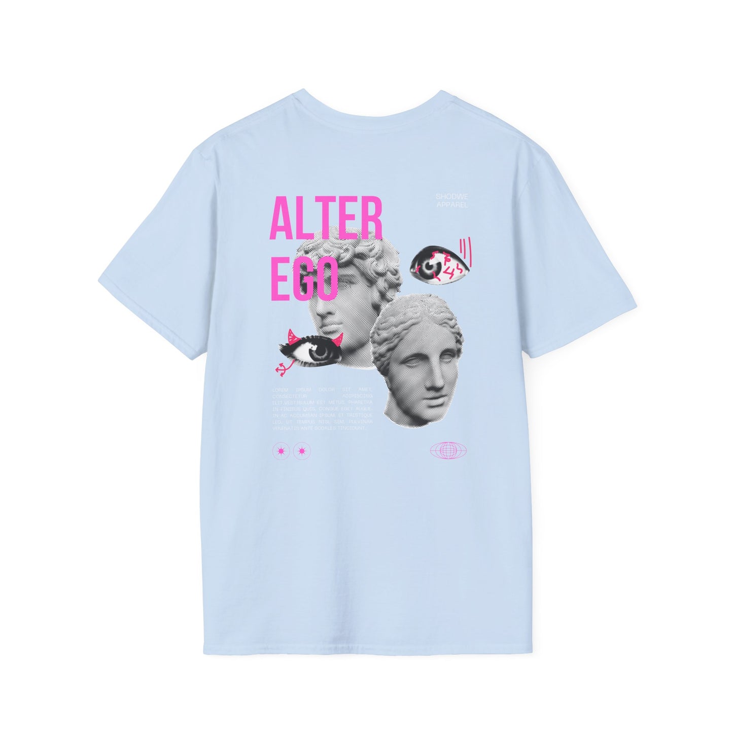 Alter Ego Unisex Softstyle T-Shirt, Trendy Graphic Tee, Unique Art Shirt, Casual Wear, Gifts for Artists, Summer Fashion